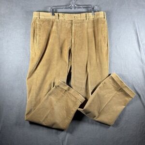 Incotex Men's Tan Corduroy Pants Size 42 Italy Made Cuffed Classic Fit